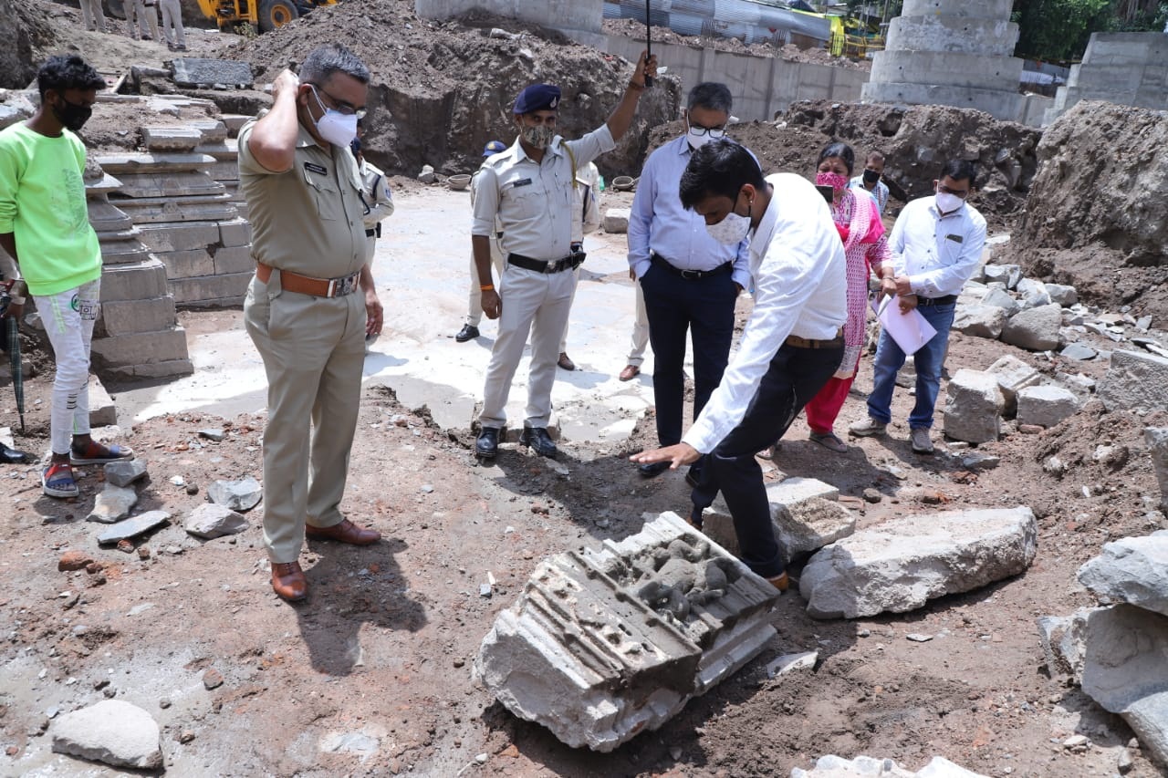 पुरातात्विक मंदिर को बाहर आने में अभी लगेंगे 10 दिन, टनल के रास्ते में बाधा नहीं