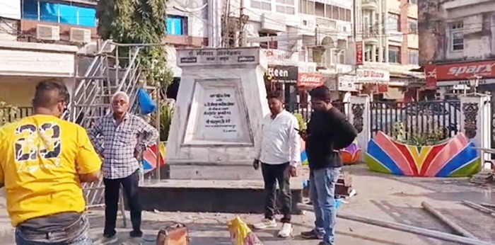 टॉवर पर 21 या 26 को बाबा साहेब की नई प्रतिमा का अनावरण संभव