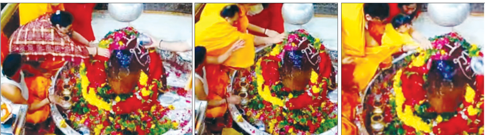 महाकाल मंदिर गर्भगृह में फिर VIP एंट्री का खेल! आम श्रद्धालु 100 फीट दूर, ‘खास’ लोग जल चढ़ाते रहे!