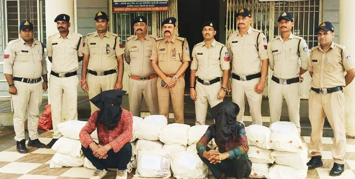 बड़ोद: ट्रक से 253 किलो गांजा बरामद
