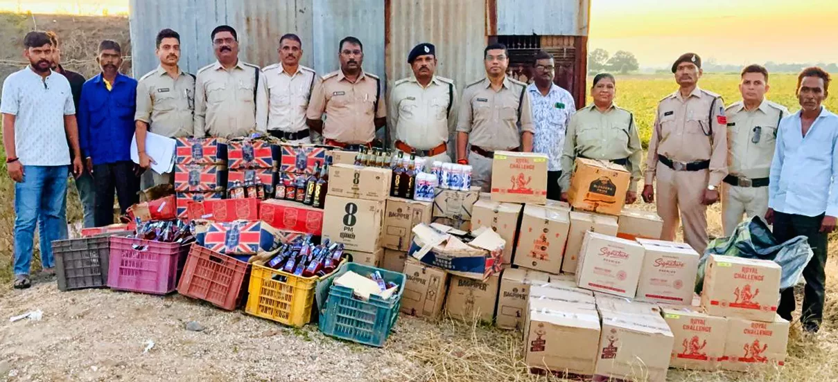 अनारद में आबकारी विभाग की बड़ी कार्रवाई, सात लाख रुपये मूल्य की 80 पेटी अवैध शराब जब्त