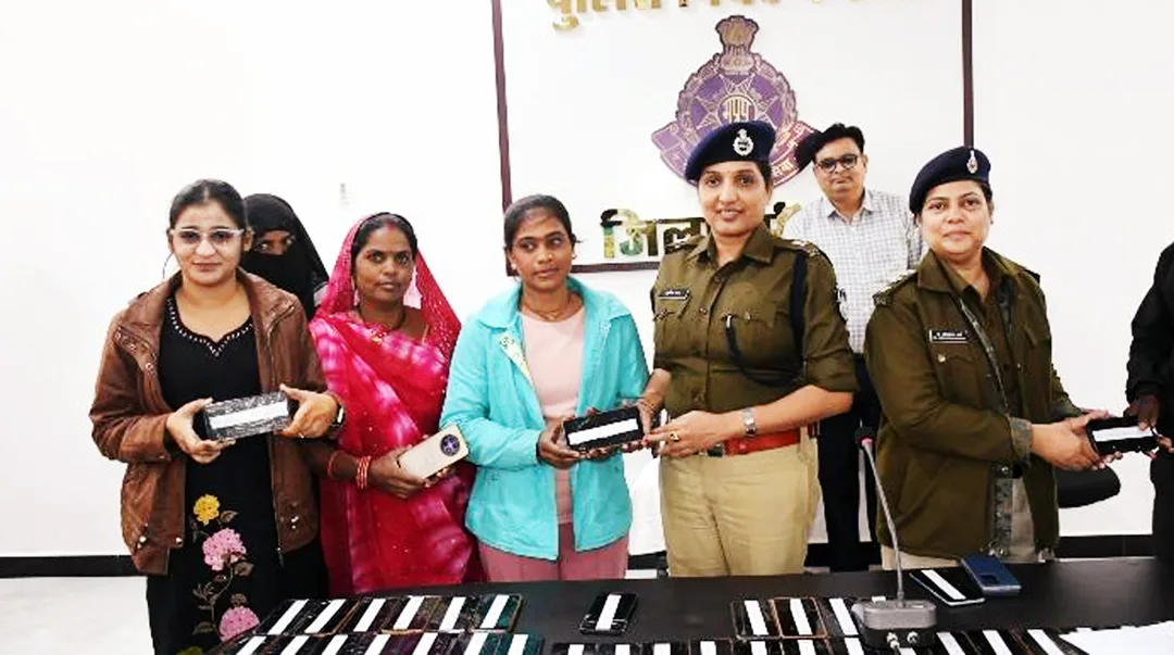 35 लाख रुपये से अधिक के 224 गुम मोबाइल फोन बरामद