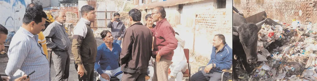 नगरपालिका की लापरवाही! पुरानी पालिका परिसर में ही कचरे का अंबार, कांग्रेस ने दिया धरना