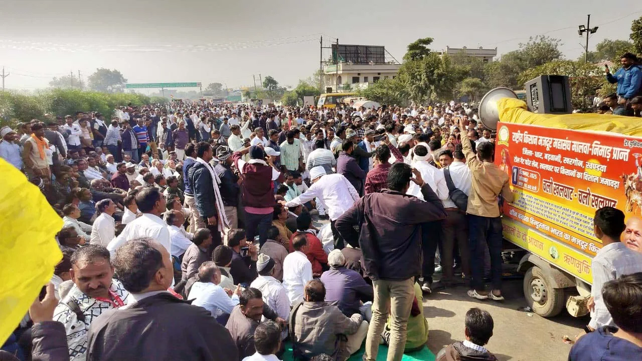 किसान आंदोलन: नेशनल हाईवे-52 पर चक्काजाम, 5,000 किसान सड़क पर