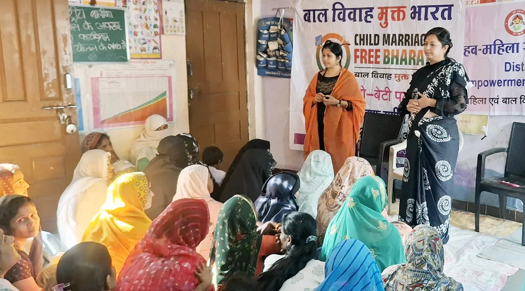 बाल विवाह मुक्त भारत अभियान: कांवली खेड़ा और तराना नगर में ग्रामीणों को किया जागरूक