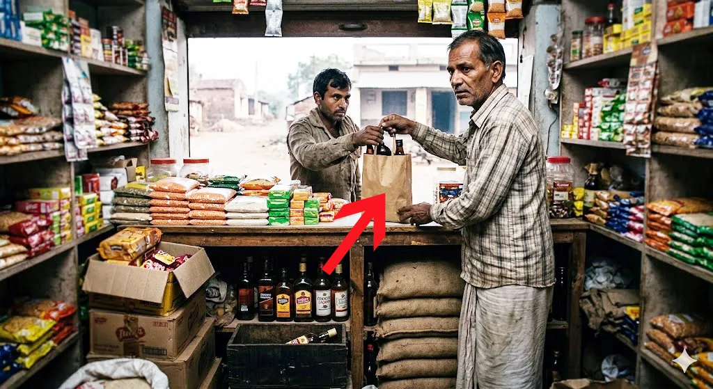 पेटलावद में किराने की आड़ में अवैध शराब का कारोबार: थान्दला मार्ग पर बेखौफ बिक रही सुरा, प्रशासन मौन