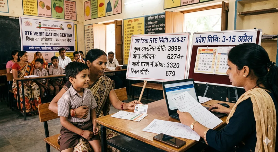 RTE: धार जिले में 3999 सीटों के लिए 6274 आवेदन, फिर भी खाली रह गईं 679 सीटें