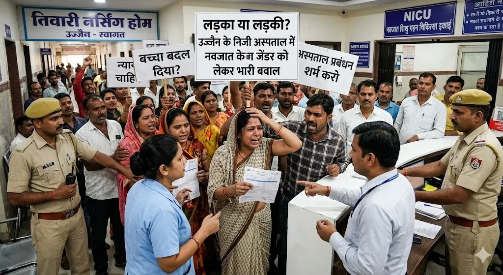 लड़का या लड़की? उज्जैन के निजी अस्पताल में नवजात के जेंडर को लेकर भारी बवाल