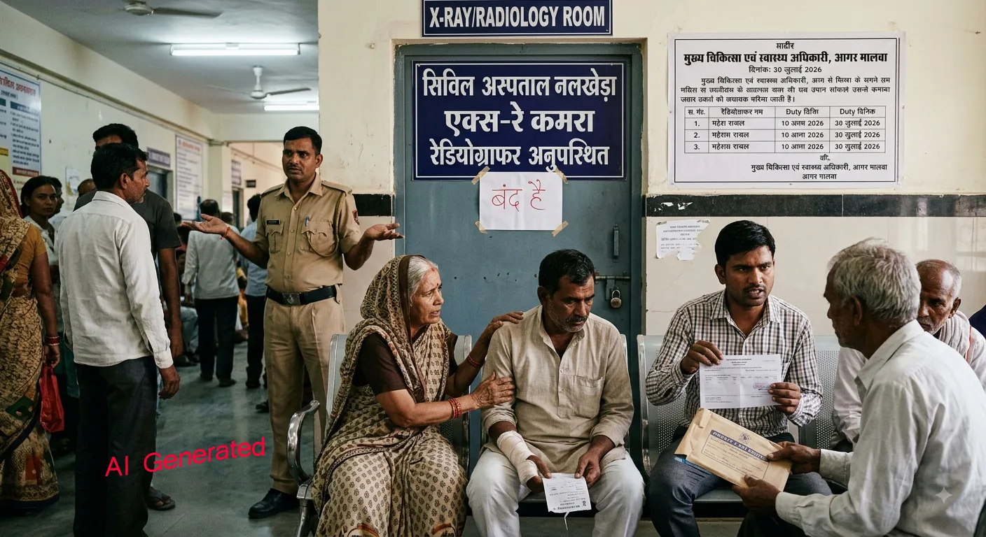 नलखेड़ा अस्पताल में एक्स-रे मशीन धूल फांक रही और मरीज भटकने को मजबूर